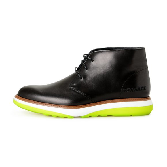 Versace Men\'s Black Leather Ankle boots Shoes US 7 IT 40 main image 8